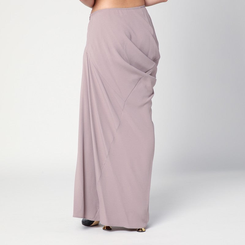 Dries Van Noten Pink Long Draped Skirt Women