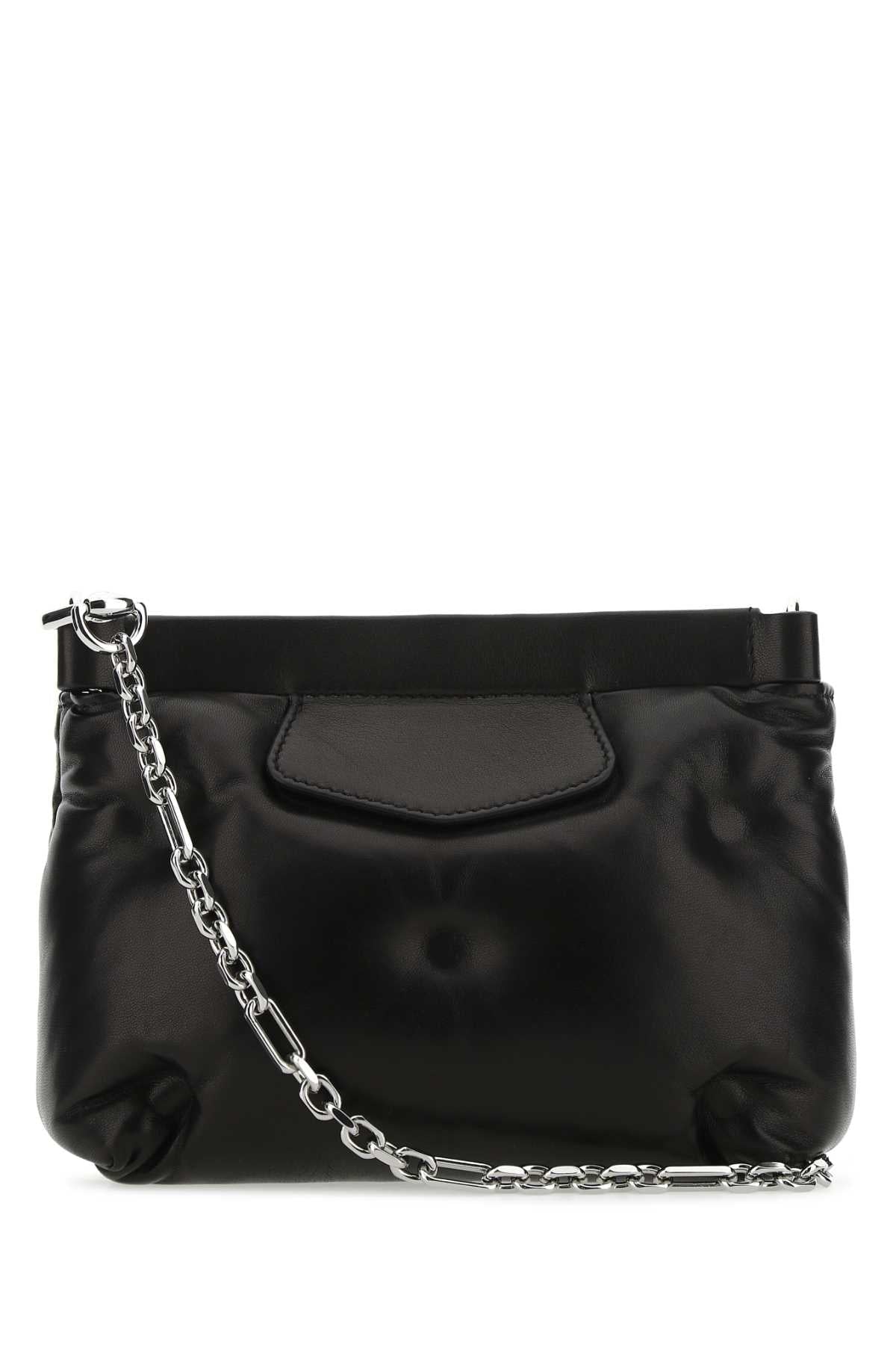 Maison Margiela Women Black Nappa Leather Glam Slam Red Carpet Clutch