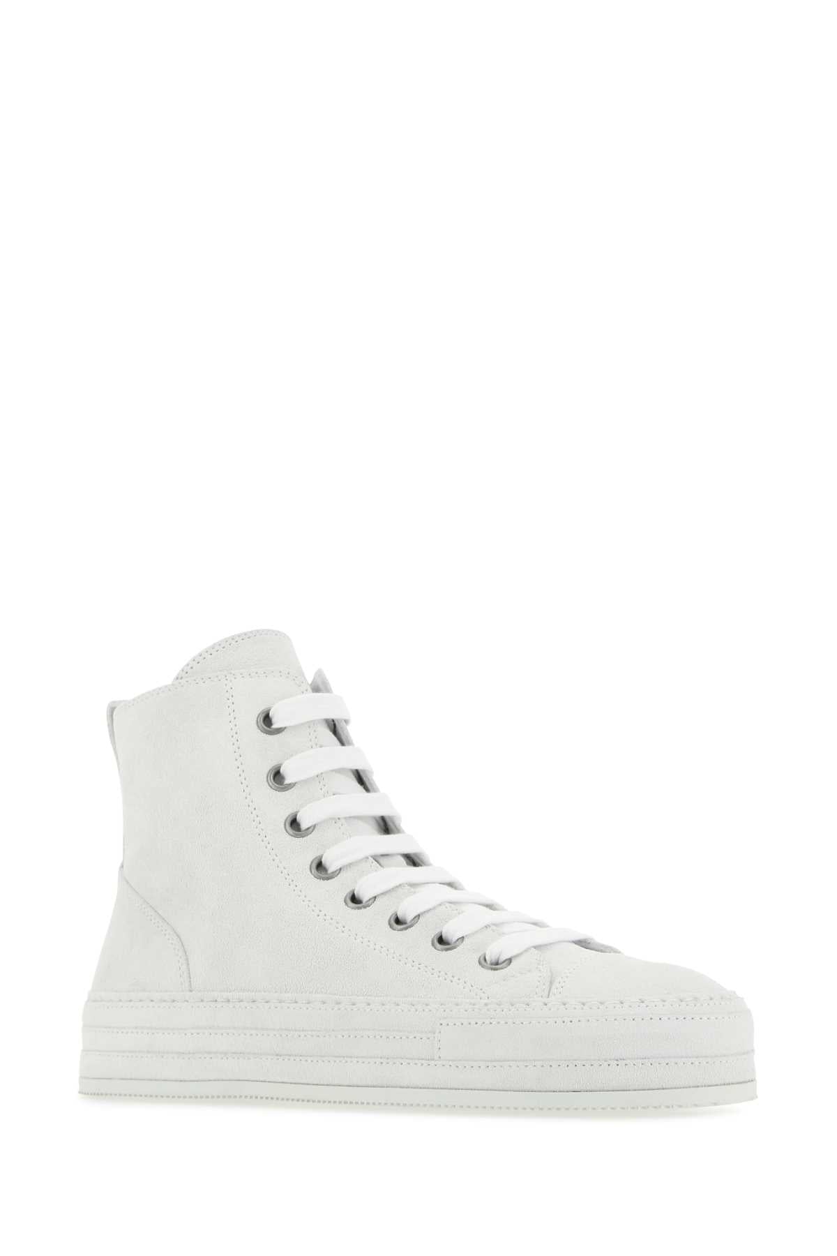 Ann Demeulemeester Women Chalk Suede Sneakers