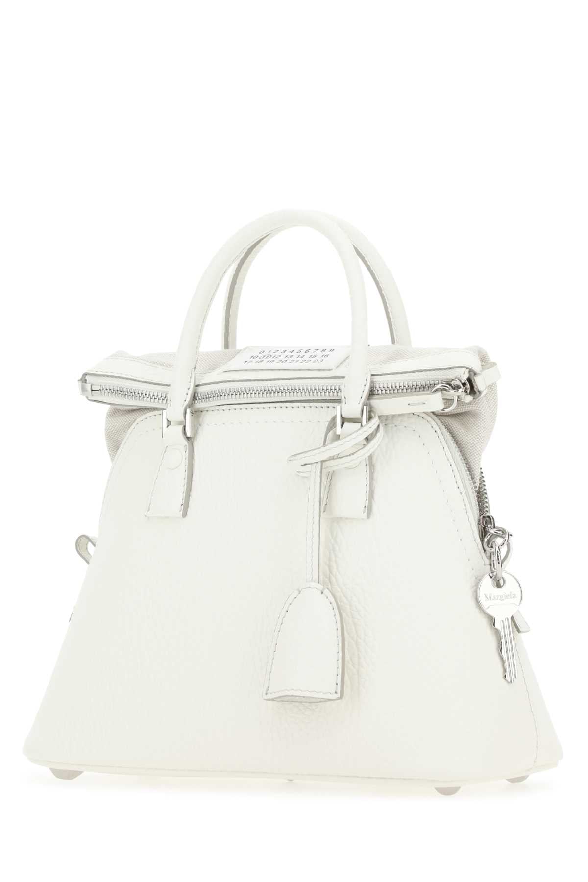 Maison Margiela Women White Leather 5Ac Handbag