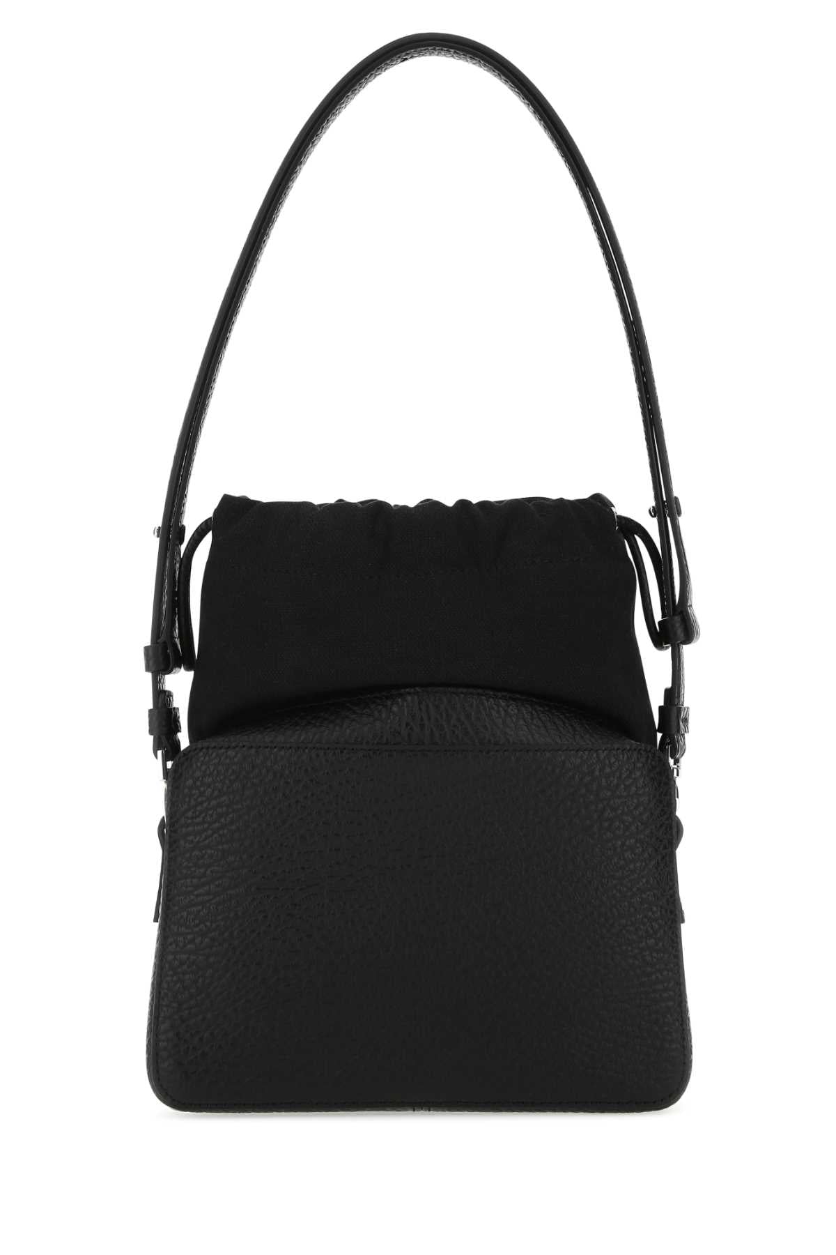 Maison Margiela Women Black Leather And Fabric 5Ac Bucket Bag