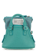 Maison Margiela Women Sea Green Leather And Fabric 5Ac Classique Baby Handbag