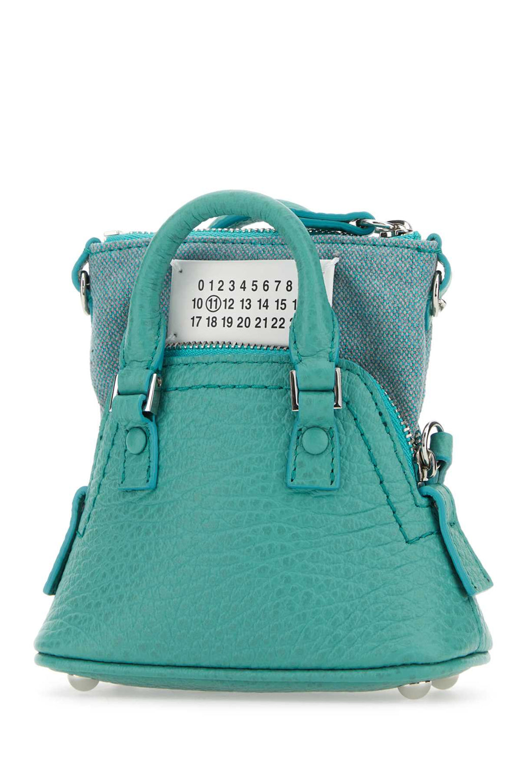 Maison Margiela Women Sea Green Leather And Fabric 5Ac Classique Baby Handbag