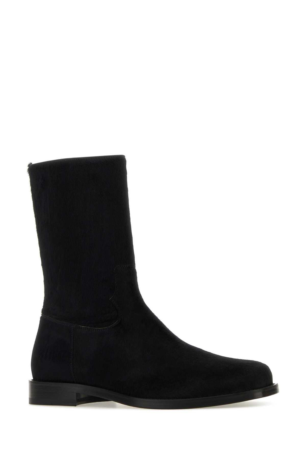 Dries Van Noten Men Black Calfhair Ankle Boots