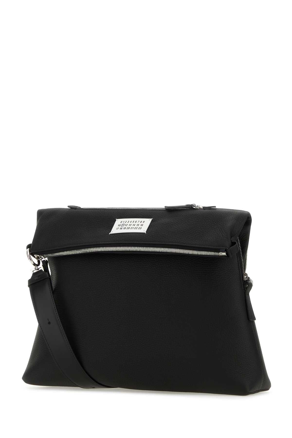 Maison Margiela Men Black Leather Crossbody Bag