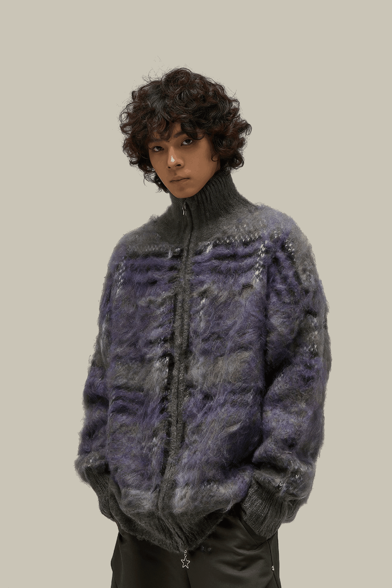 Winter Vintage American Knit Cardigan for Men – Loose & Relaxed