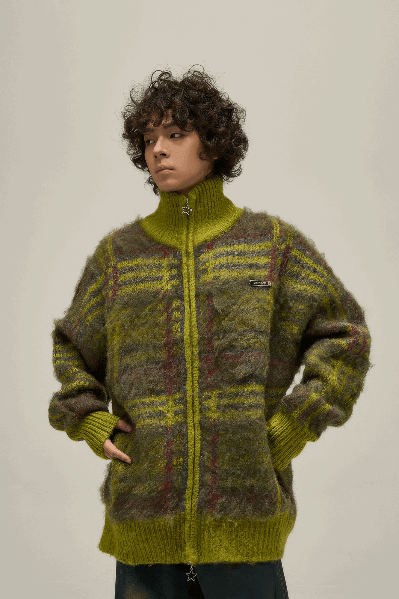 Winter Vintage American Knit Cardigan for Men – Loose & Relaxed