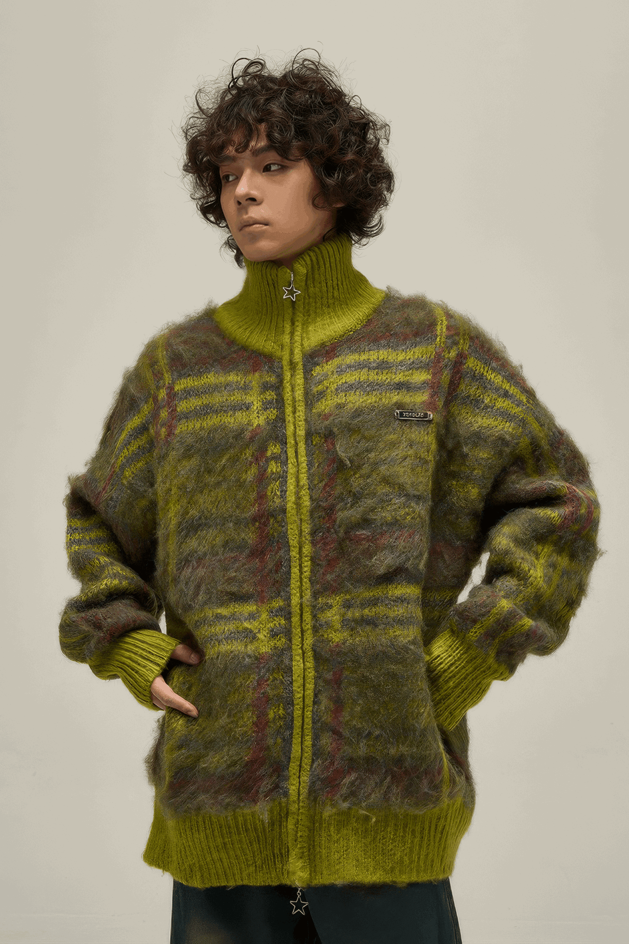 Winter Vintage American Knit Cardigan for Men – Loose & Relaxed