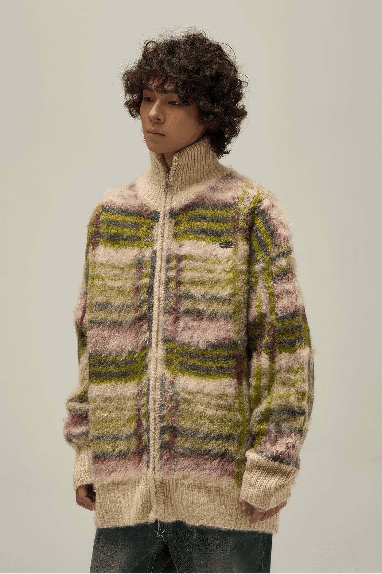 Winter Vintage American Knit Cardigan for Men – Loose & Relaxed