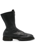 Guidi Men Front Zip Army Boots