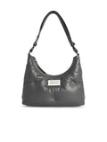 Maison Margiela 'Hobo Glam Slam' Small Bag In Pebble Grey Leather Women