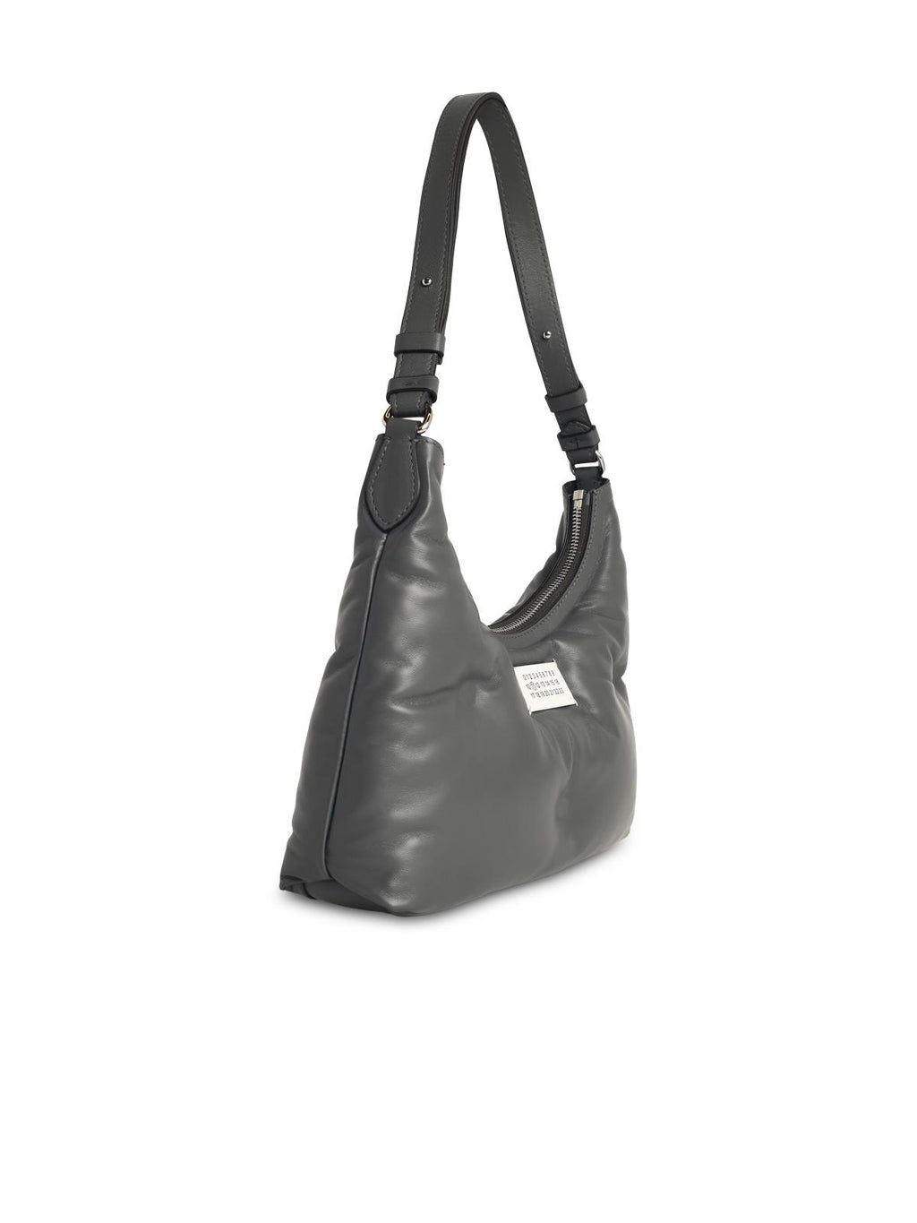 Maison Margiela 'Hobo Glam Slam' Small Bag In Pebble Grey Leather Women