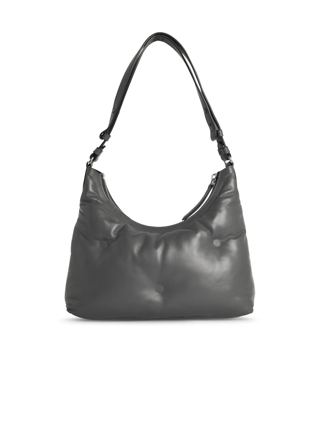 Maison Margiela 'Hobo Glam Slam' Small Bag In Pebble Grey Leather Women