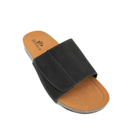 Black Single - Strap Slide Sandals