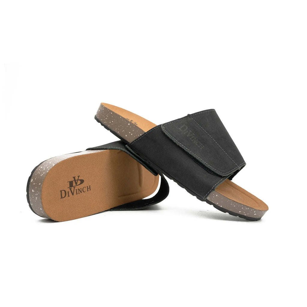 Black Single - Strap Slide Sandals