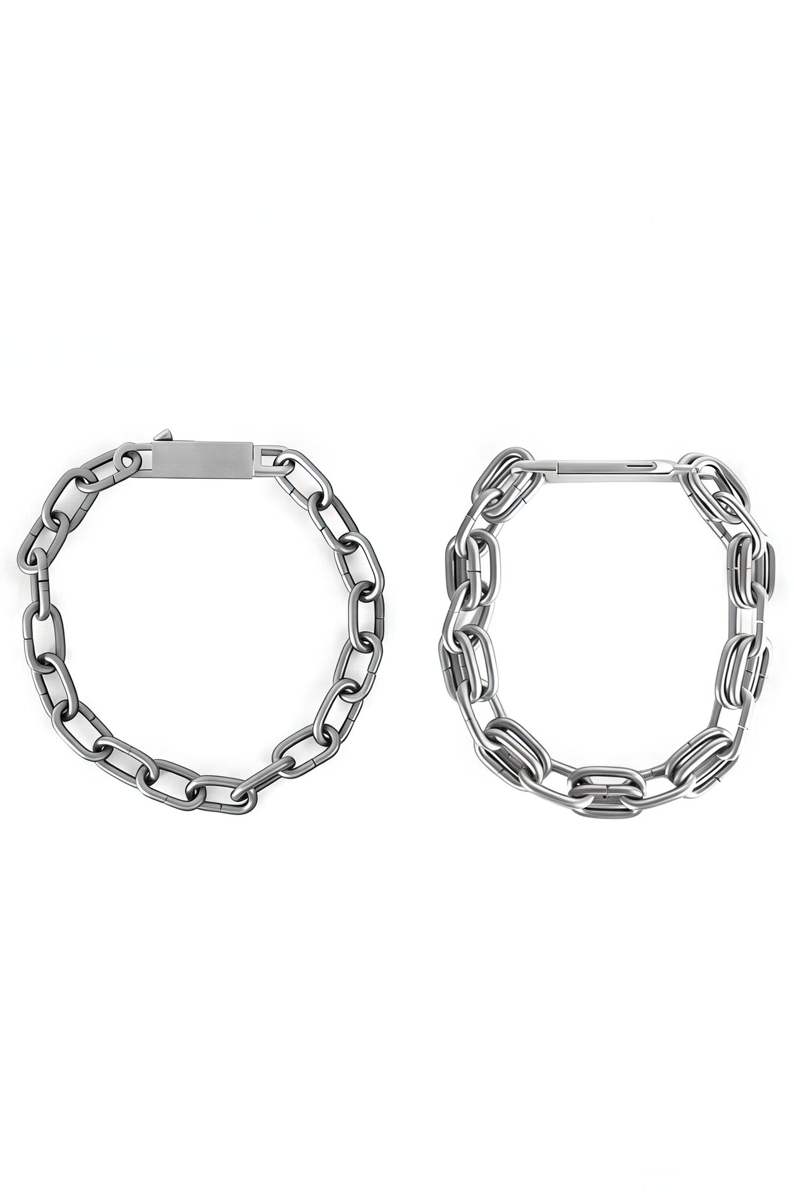 Chunky Metal Chain Necklace - Industrial Unisex Statement Piece