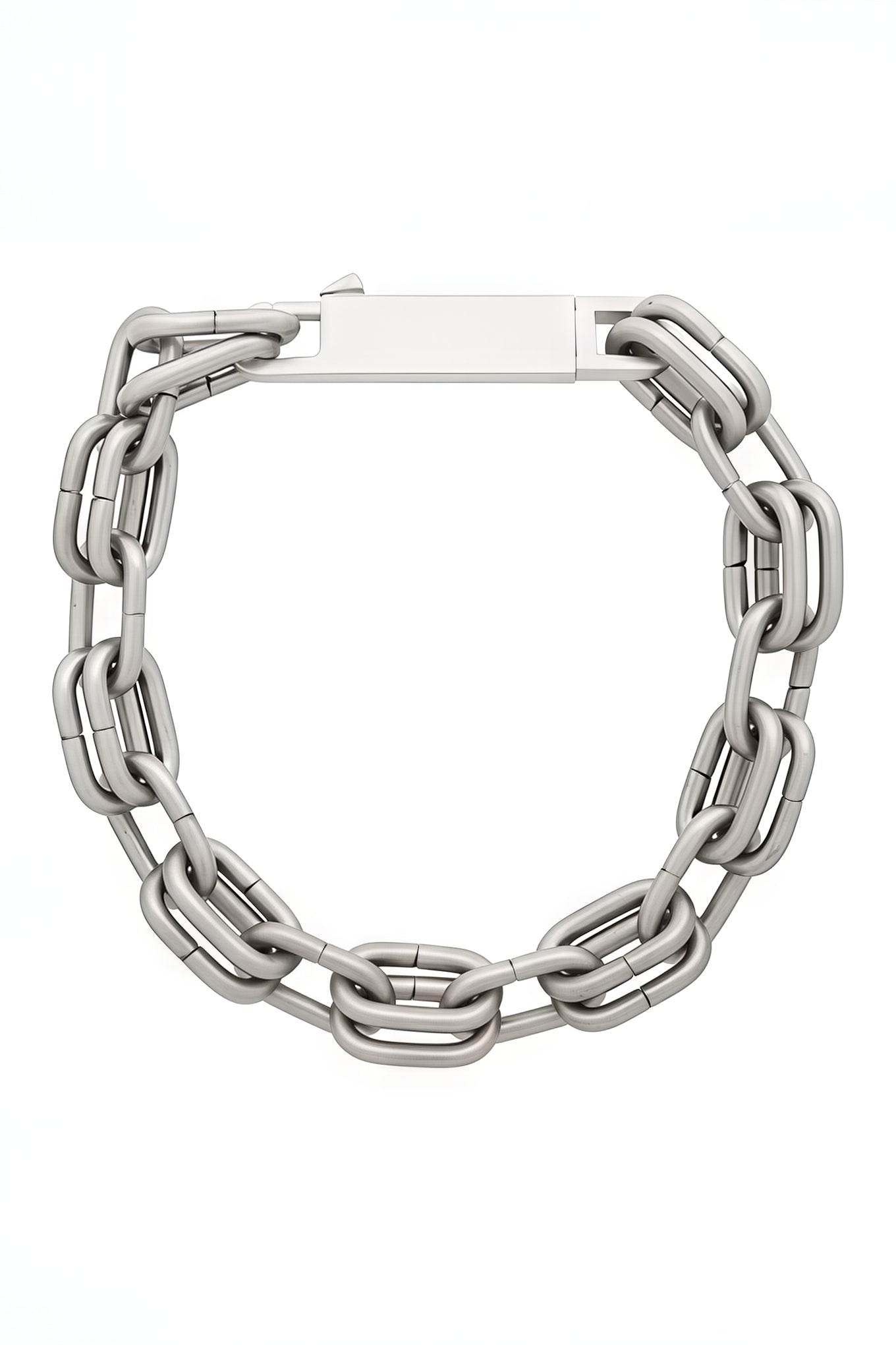 Chunky Metal Chain Necklace - Industrial Unisex Statement Piece