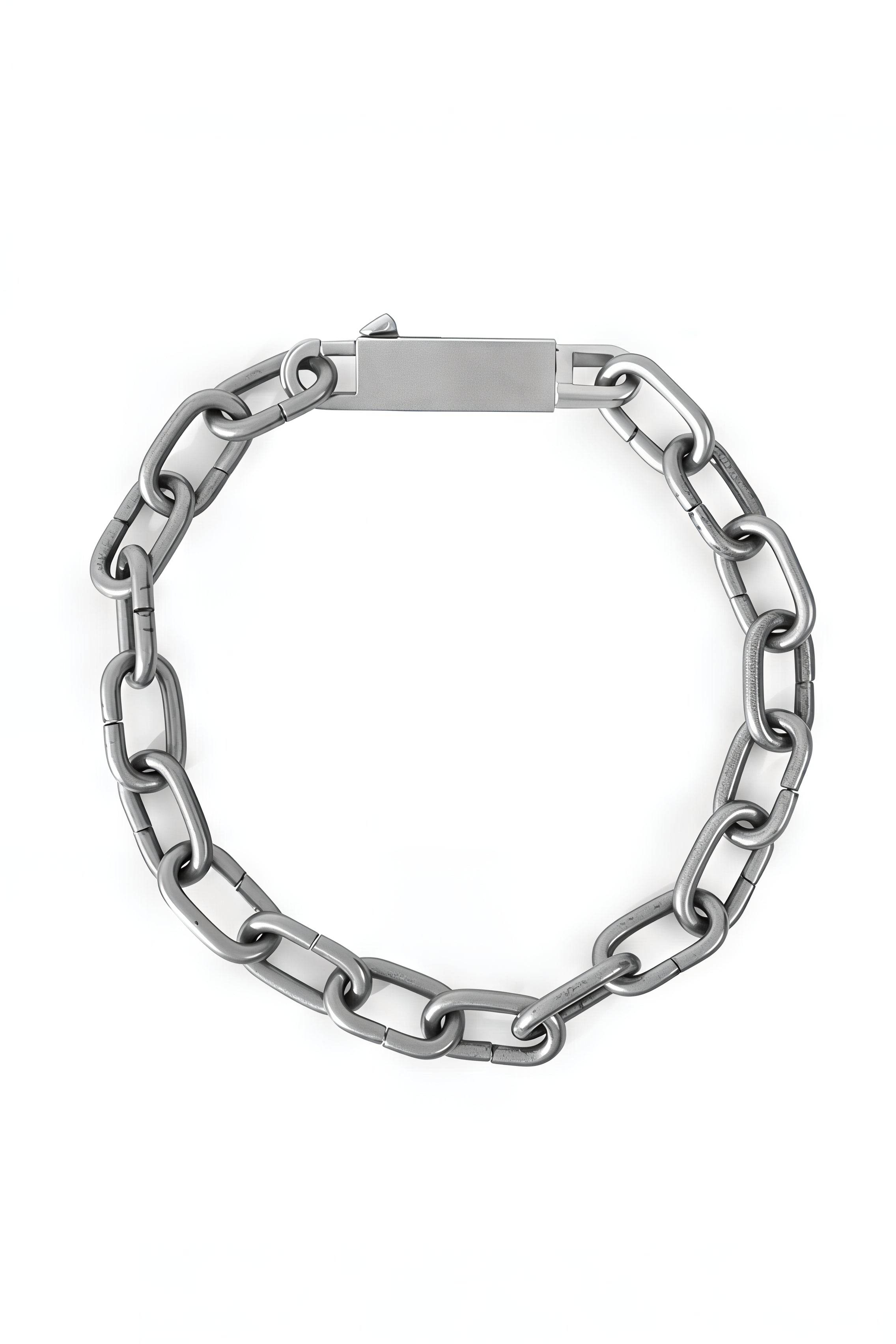 Chunky Metal Chain Necklace - Industrial Unisex Statement Piece