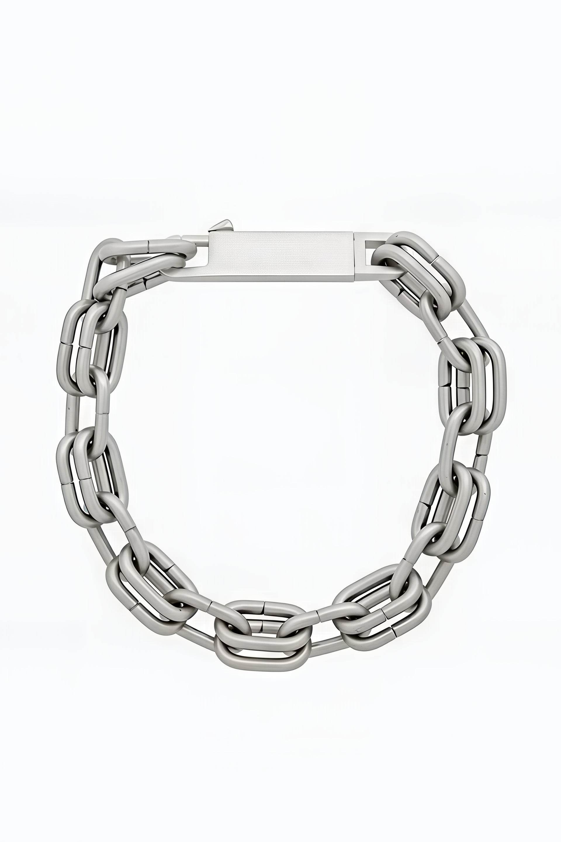 Chunky Metal Chain Necklace - Industrial Unisex Statement Piece