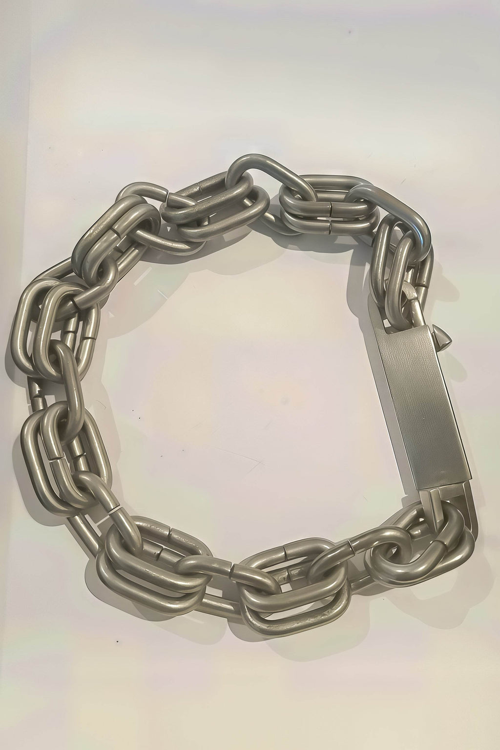 Chunky Metal Chain Necklace - Industrial Unisex Statement Piece