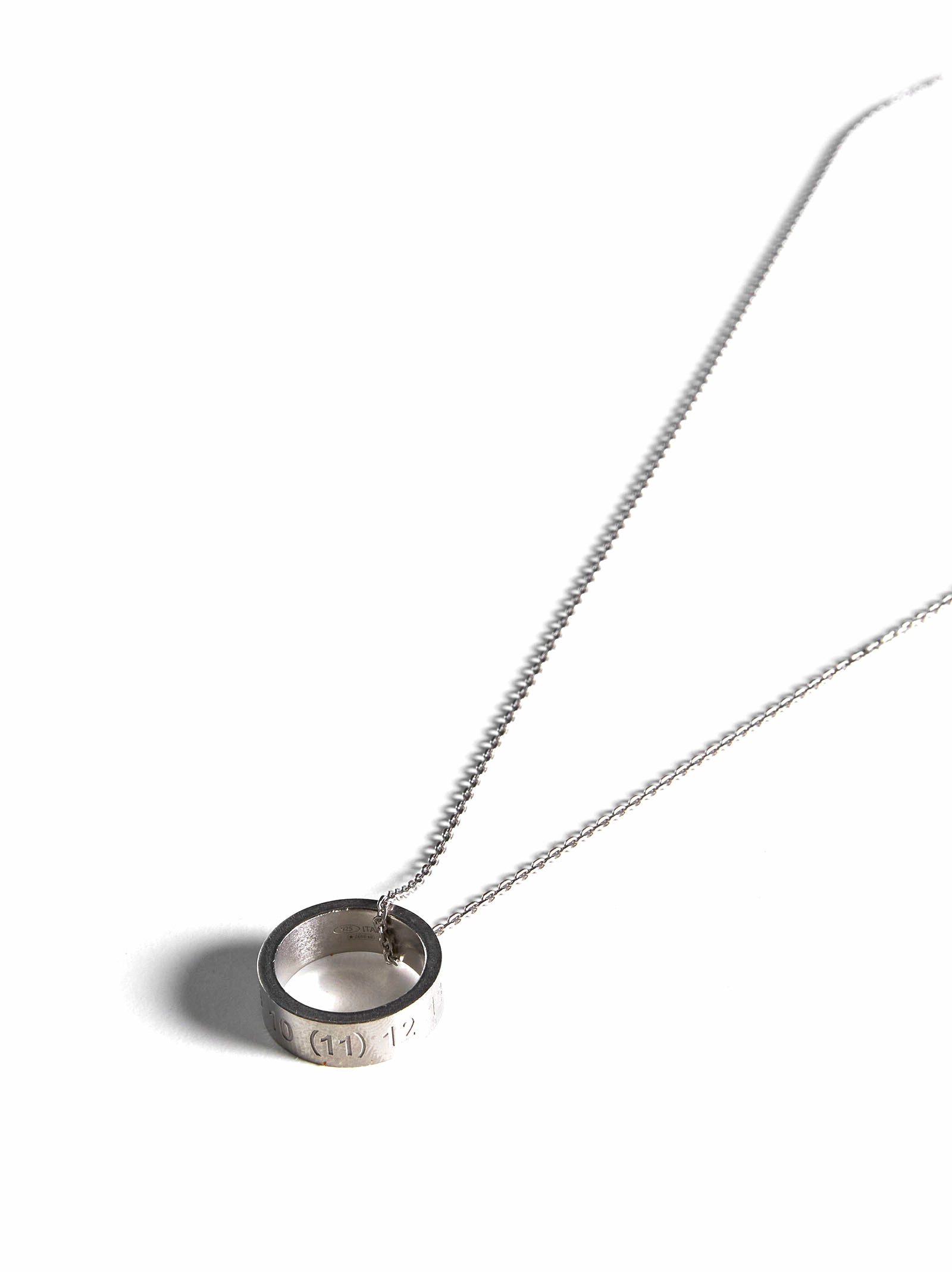 Maison Margiela Women Silver Numerical Ring Necklace