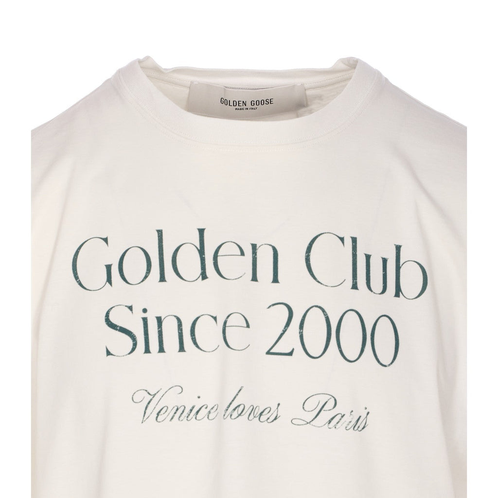 Golden Goose Men Golden Club Print Logo T-Shirt
